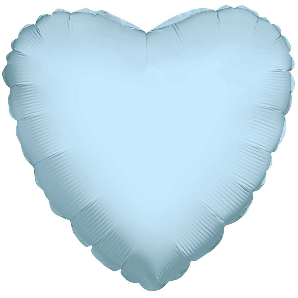 Heart Foil Balloon Light Blue