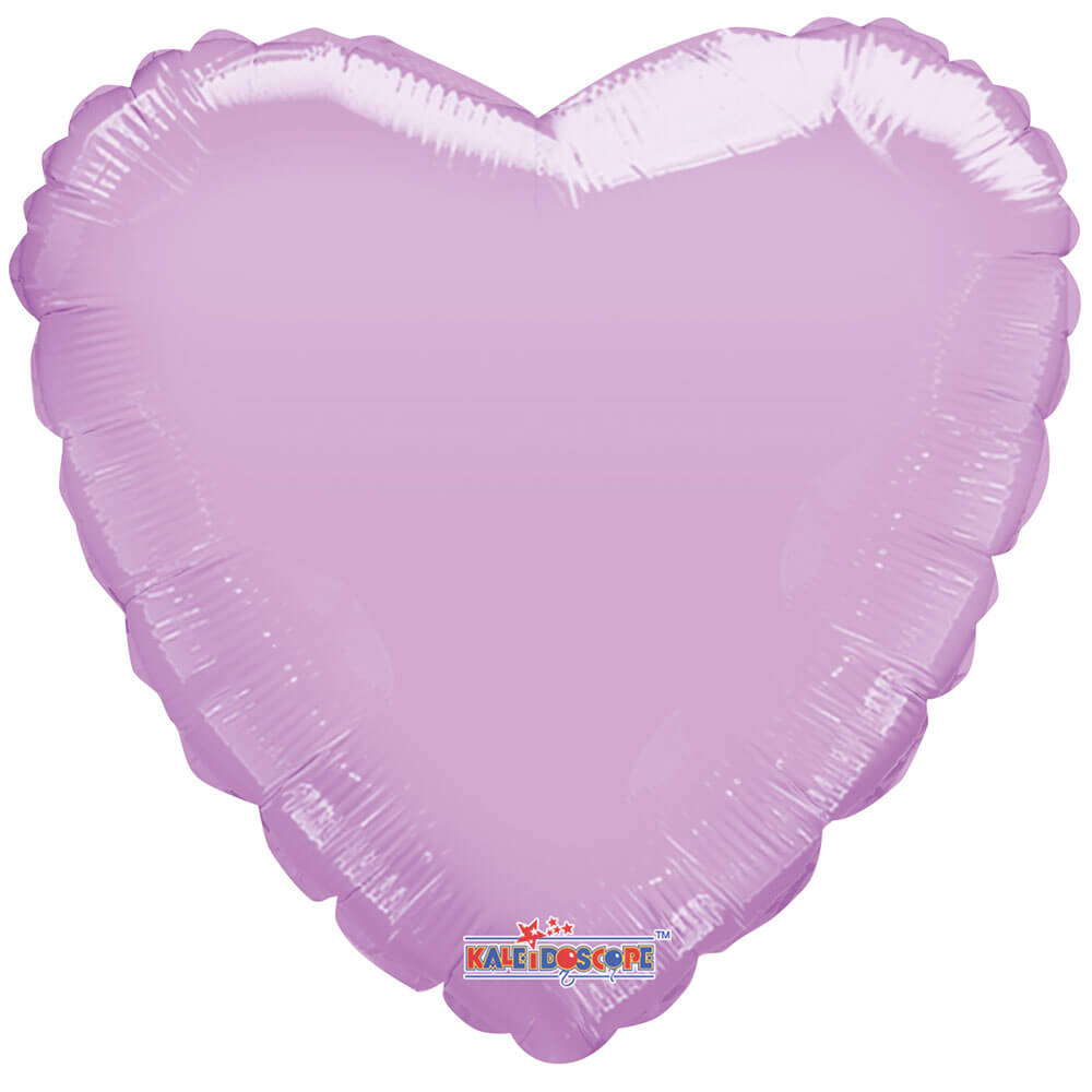 Heart Foil Balloon Macaron Lavender