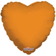 Orange Heart Foil Balloon 18 Inch