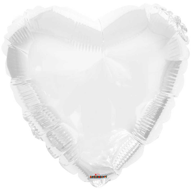 Foil Heart Balloon White 18 Inch