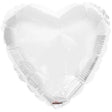 Foil Heart Balloon White 18 Inch