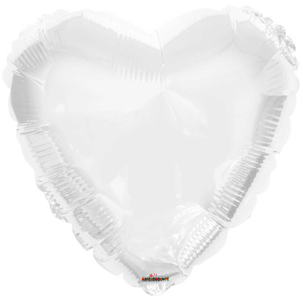 Foil Heart Balloon White 18 Inch