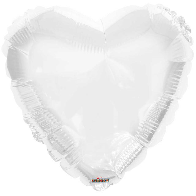 Foil Heart Balloon White 18 Inch