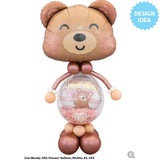 Foil Balloon Hello Baby Bear & Balloons