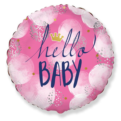 Foil Balloon Hello Baby Girl