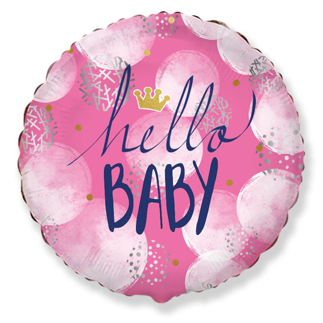 Foil Balloon Hello Baby Girl