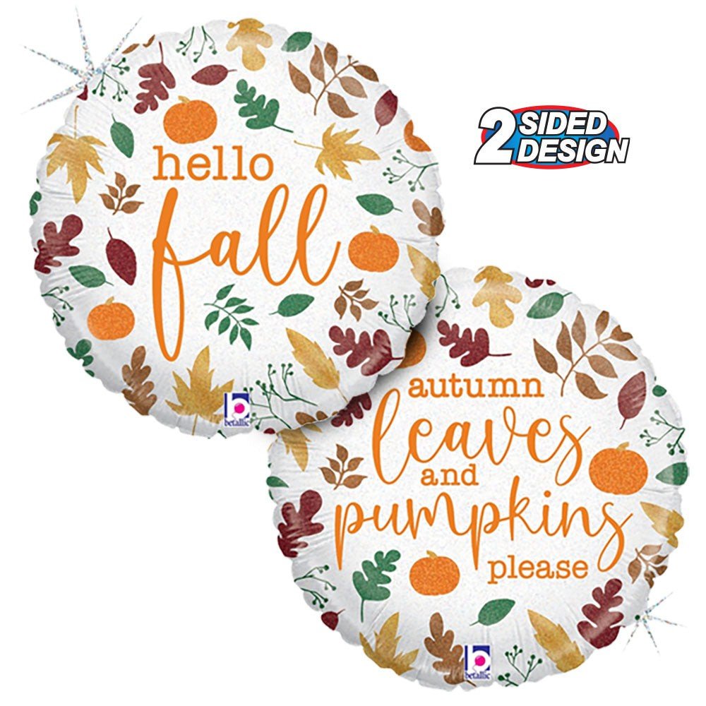 Foil Balloon Hello Fall