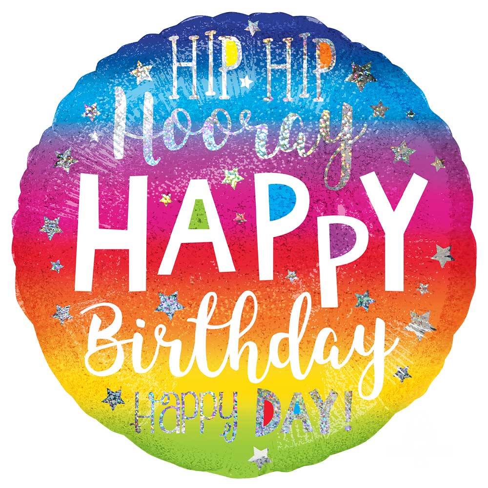 Birthday Foil Balloon 18 Inch Hip Hip Hooray