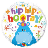 Foil Balloon Hip Hip Hooray Hippo