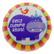 Foil Balloon Hippo Birdie Feliz Cumpleanos