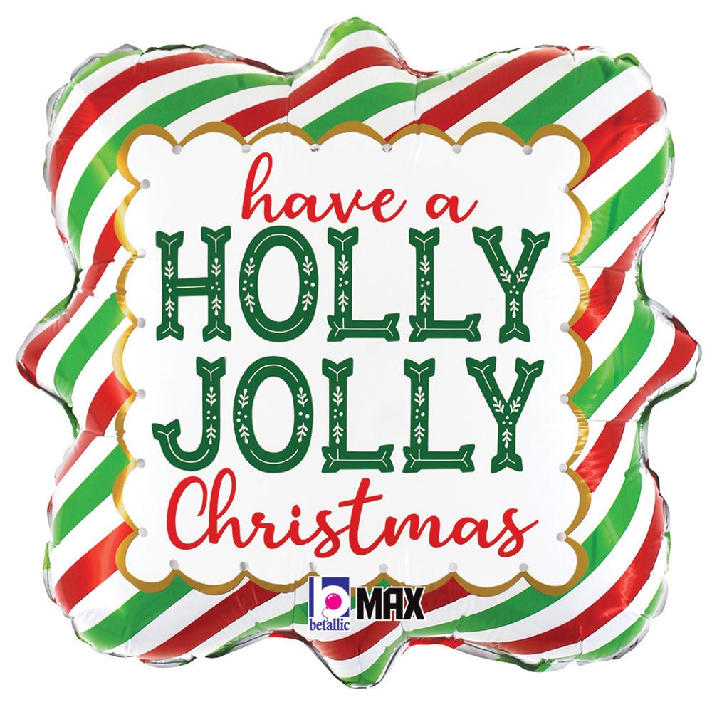 Christmas Foil Balloon 18 Inch Holly Jolly