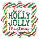 Christmas Foil Balloon 18 Inch Holly Jolly