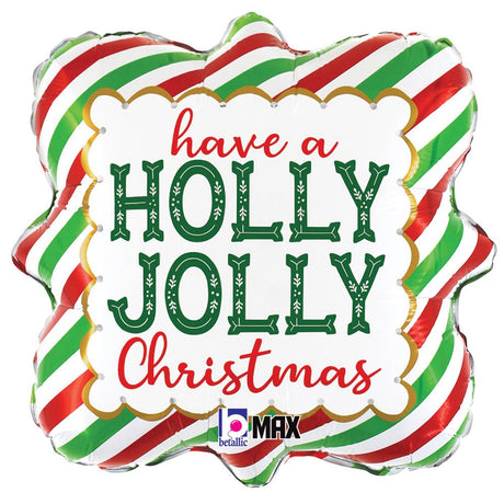 Christmas Foil Balloon 18 Inch Holly Jolly