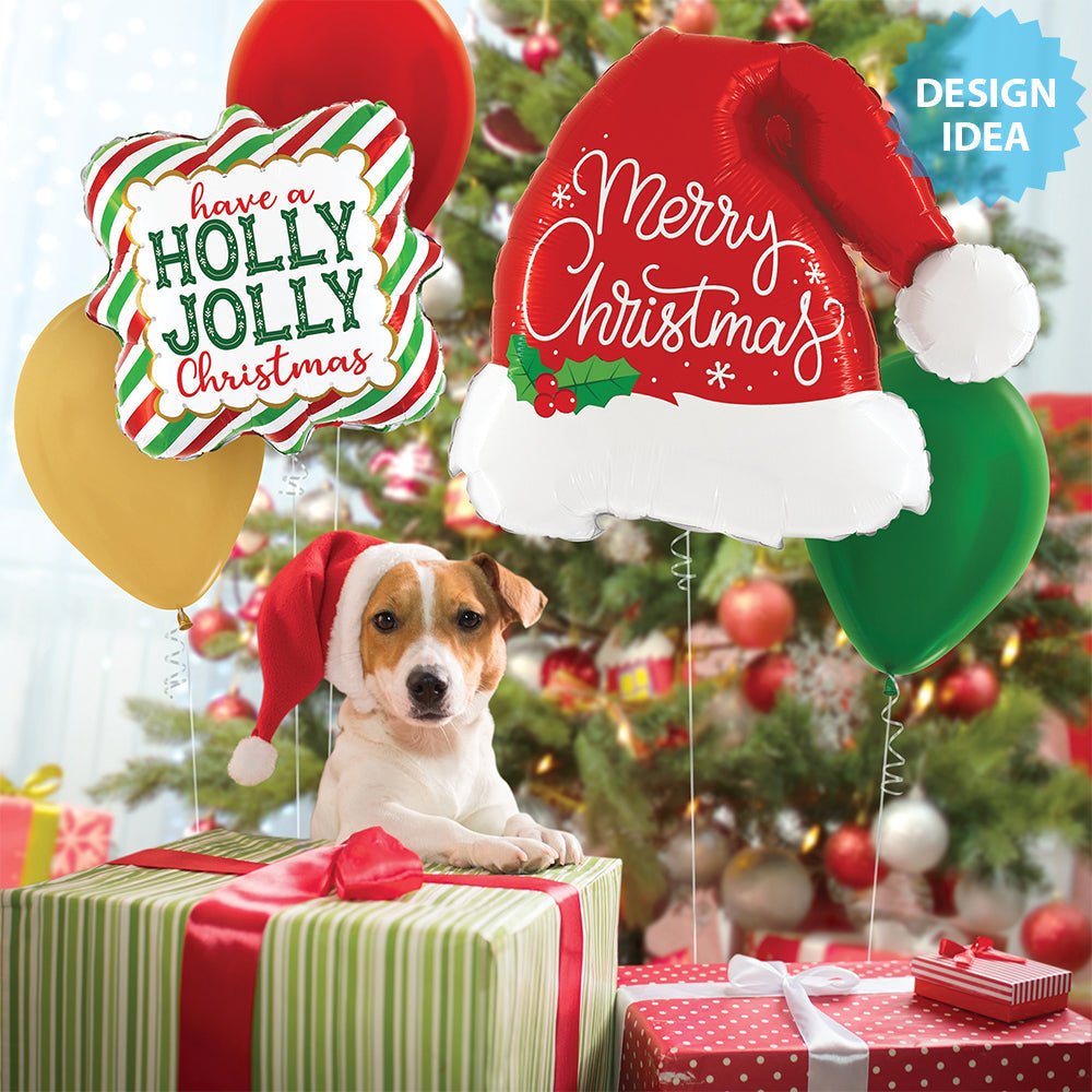 Christmas Foil Balloon 18 Inch Holly Jolly