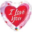 Foil Balloon I Love You Brushed Hearts