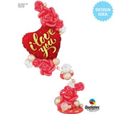 Foil Balloon I Love You Gold Script