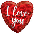 Foil Balloon I Love You Red Kisses Heart
