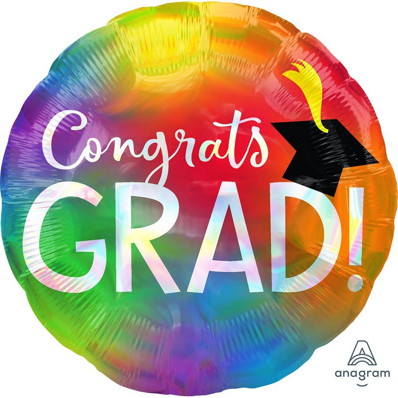 Foil Balloon Iridescent Congrats Grad