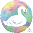Foil Balloon Iridescent Pastel Swan