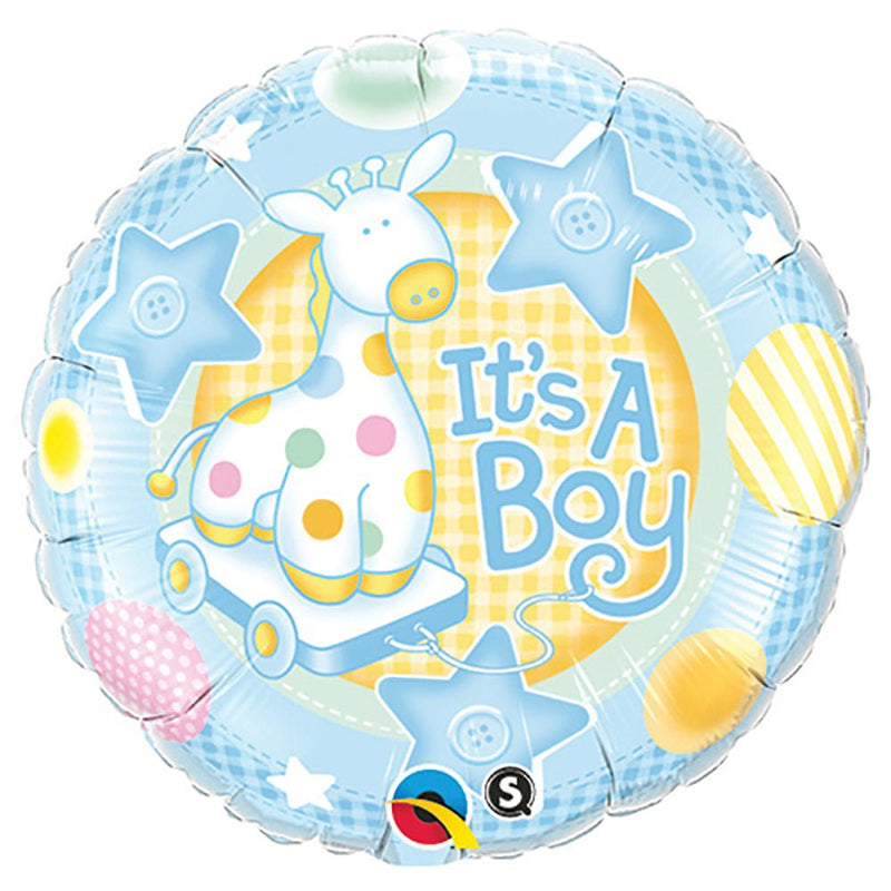 Foil Balloon It's A Boy Soft Giraffe