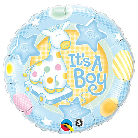 Foil Balloon It's A Boy Soft Giraffe