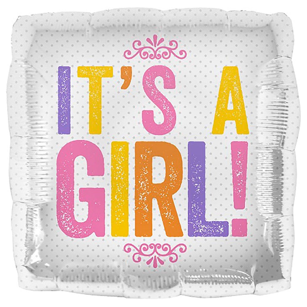 Foil Balloon It's A Girl Block Letters