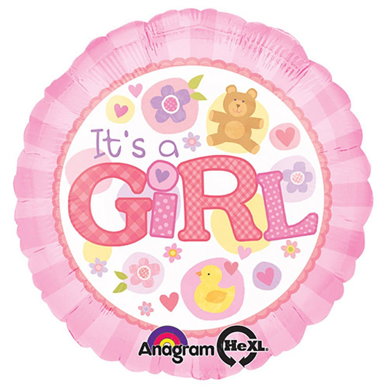 18 Inch Foil Balloon It's A Girl Pink