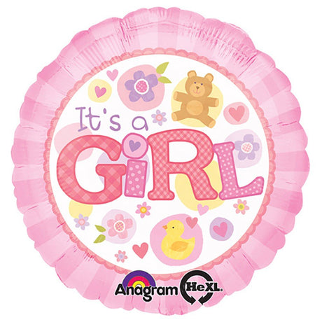 18 Inch Foil Balloon It's A Girl Pink