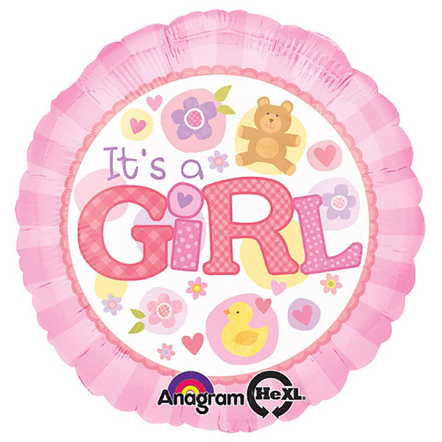 18 Inch Foil Balloon It's A Girl Pink
