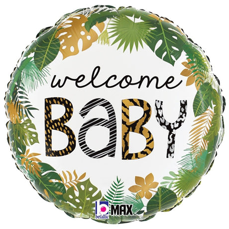 Foil Balloon Jungle Welcome Baby