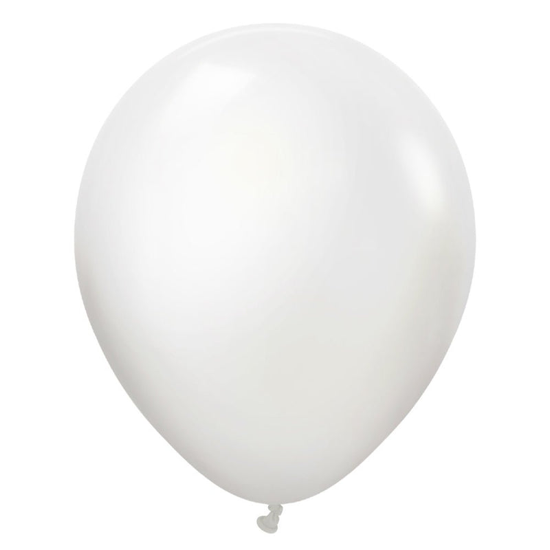 Latex Balloons 18 Inch Kalisan Opaque Satin Snow White