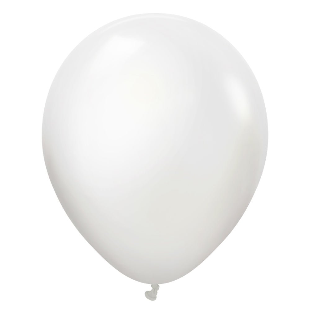 Latex Balloons 18 Inch Kalisan Opaque Satin Snow White