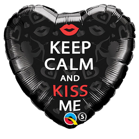 Foil Balloon Keep Calm and Kiss Me
