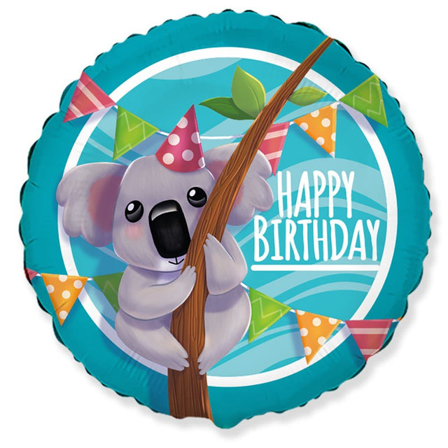 Foil Balloon Koala Happy Birthday 18 Inch