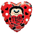 Foil Balloon Lady Bug With Heart