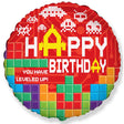 Foil Balloon Level Up Happy Birthday Pixel Gamer