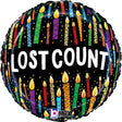 Foil Balloon Lost Count Candles