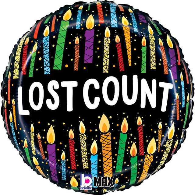 Foil Balloon Lost Count Candles
