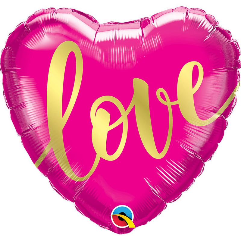 Foil Balloon Love Gold 18 Inch