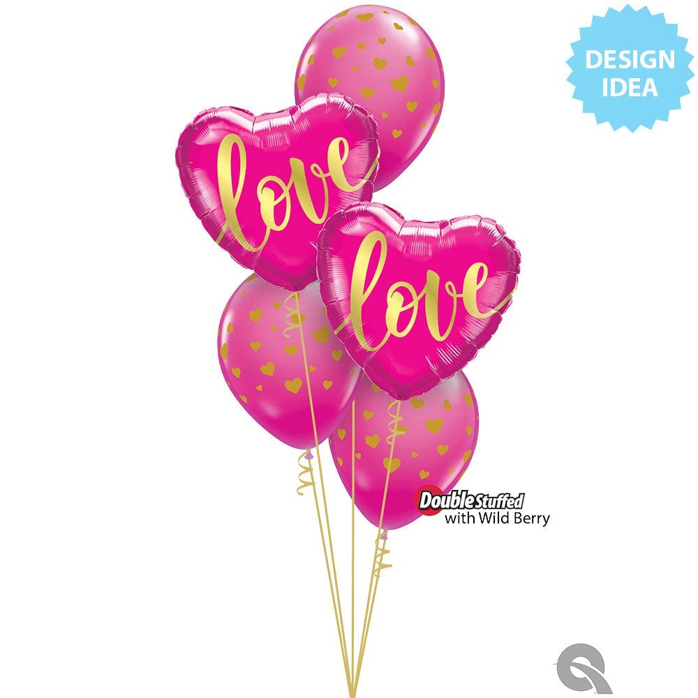 Foil Balloon Love Gold 18 Inch