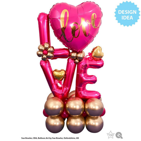 Foil Balloon Love Gold 18 Inch