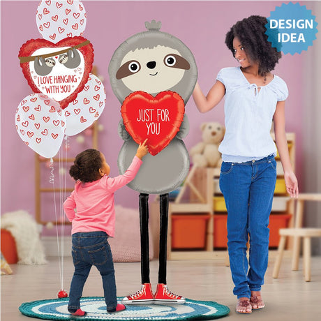 Foil Balloon Love Hanging With You Sloth
