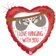 Foil Balloon Love Hanging With You Sloth