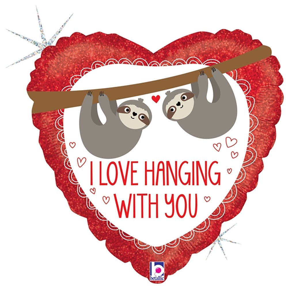 Foil Balloon Love Hanging With You Sloth