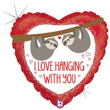 Foil Balloon Love Hanging With You Sloth