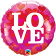 Foil Balloon Love Hearts & Glitter