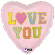 Heart Foil Balloon 18 Inch Love Patch