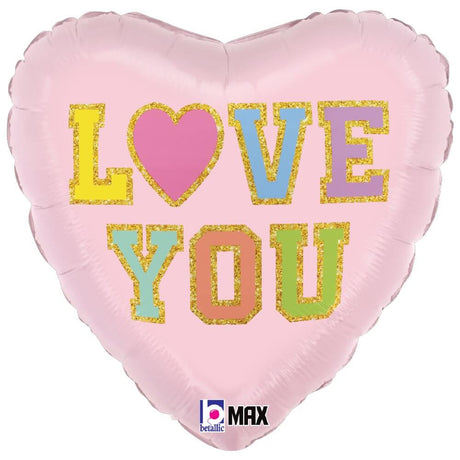 Heart Foil Balloon 18 Inch Love Patch