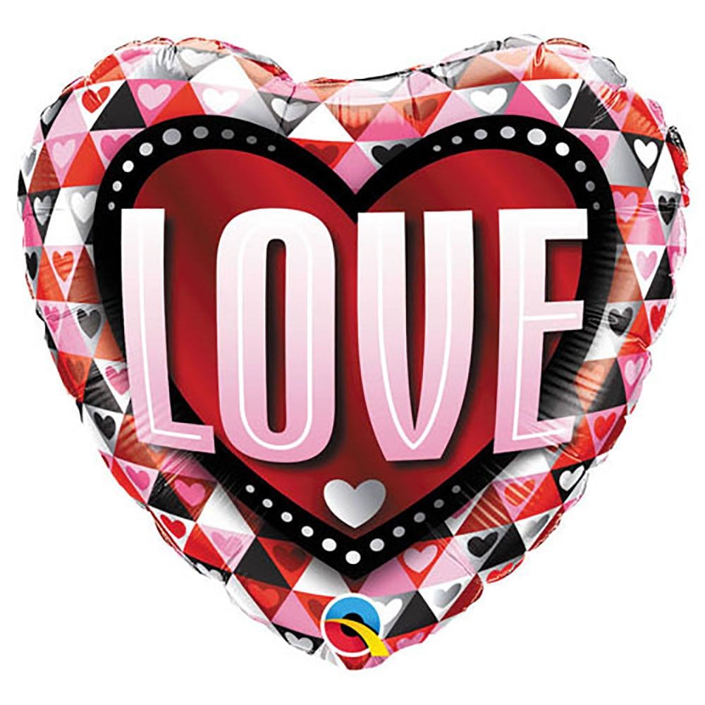 Foil Balloon 18 Inch Love Triangles