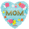 Heart Foil Balloon Love You Mom